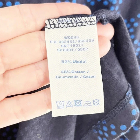 Boden Blue Mia Polka Dot Long Sleeve Jersey Day Dress Women's US Size 6 Regular - Picture 7 of 9